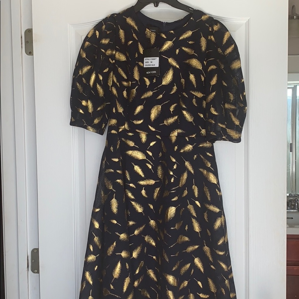 Navy Blue and Gold dress